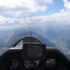 Flugwegposition um 12:30:10: Aufgenommen in der Nähe von Bezirk Inn, Schweiz in 3702 Meter